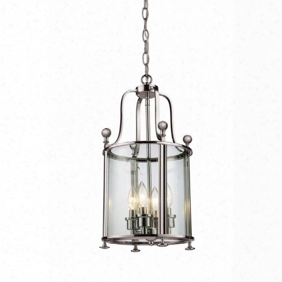 Z-lite Wyndham 4 Light Pendant In Brushed Nickel