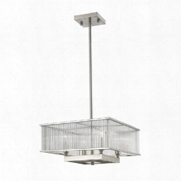 Z-lite Zalo 4 Light Pendant In Brushed Nickel