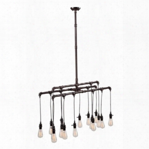 Zuo Maldonite Ceiling Lamp In Rust Black