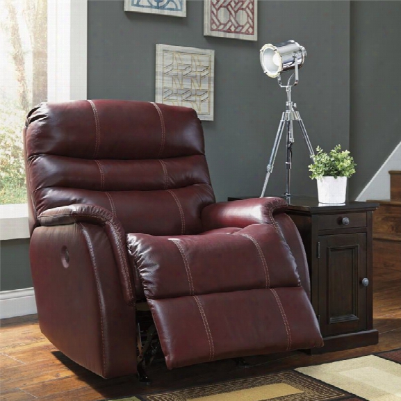 Ashley Bridger Leather Power Rocker Recliner In Roma