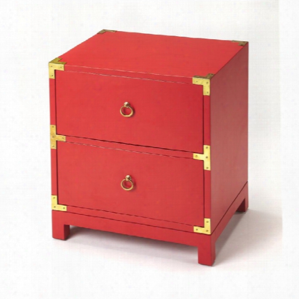 Butler Specialty Butler Loft 2 Drawer Accent Chest In Red