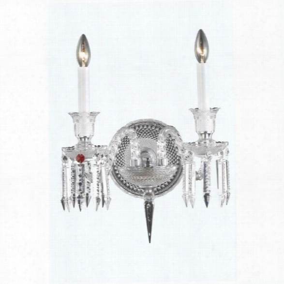 Elegant Lighting Majestic 20 2 Light Elegant Crystal Wall Sconce