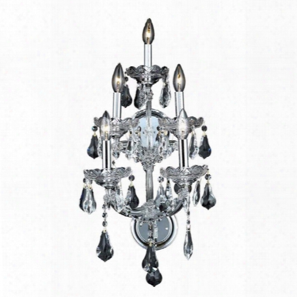 Elegant Lighting Maria Theresa 25 5 Light Royal Crystal Wall Sconce