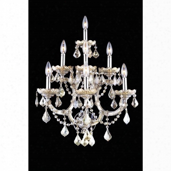 Elegant Lighting Maria Theresa 7 Light Elements Crystal Wall Sconce