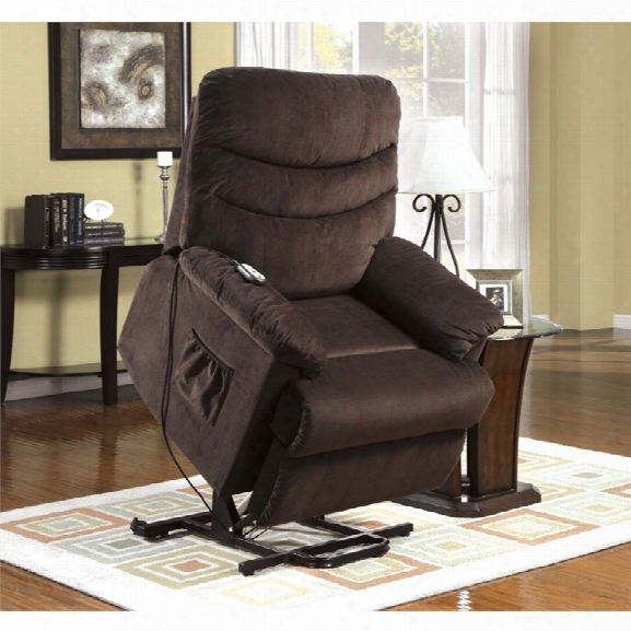 Furniture Of America Bawley Brown Stand-assist Fabric Recliner