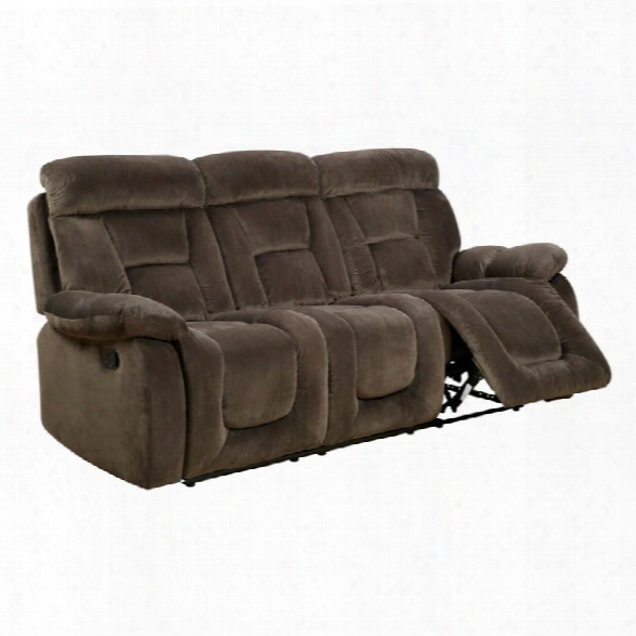 Furniture Of America Boyce Upholstered Reclining Sofa In Brown