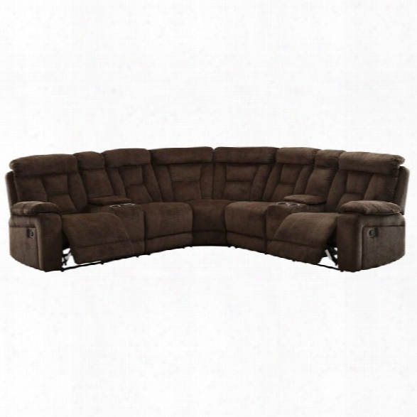 Furniture Of America Daniah Reclining Sectional In Brown