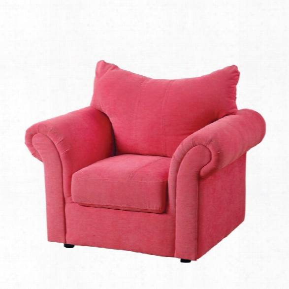 Furniture Of America Grenna Upholstered Chair In Pink