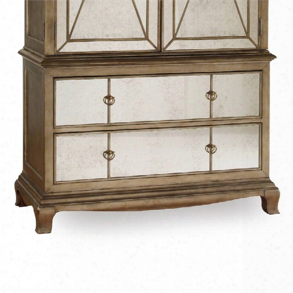 Hooker Furniture Sanctuary 2 Drawer Mirrored Accent Chest In Silver