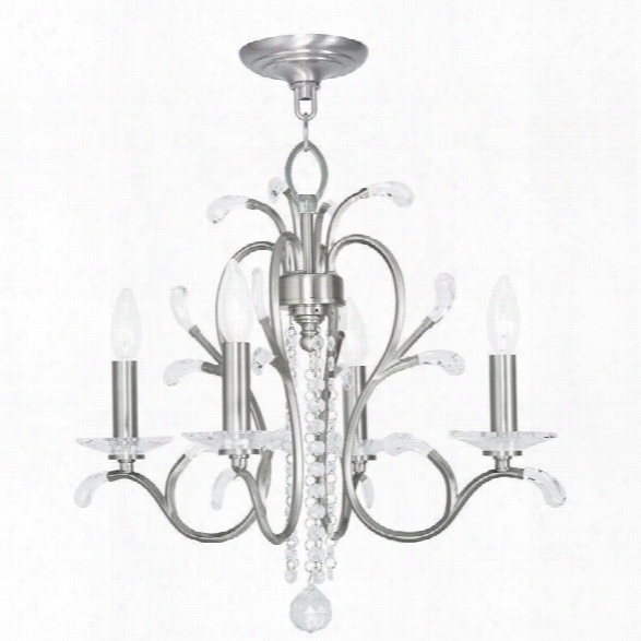 Livex Serafina Mini Chandelier In Brushed Nickel