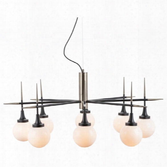 Nuevo Cherise 8 Light Iron Chandelier In White