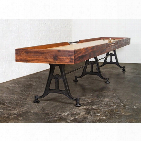 Nuevo Shuffleboard Game Table In Burnt Umber