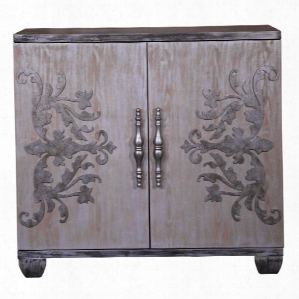 Pulaski Accentrics Home Metallic Overlay Accent Chest In Silver