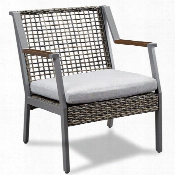 Real Flame Calvin Aluminum Patio Dining Arm Chair In Gray (set Of 2)