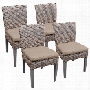 TKC Oasis Patio Dining Side Chair in Wheat (Set of 4)