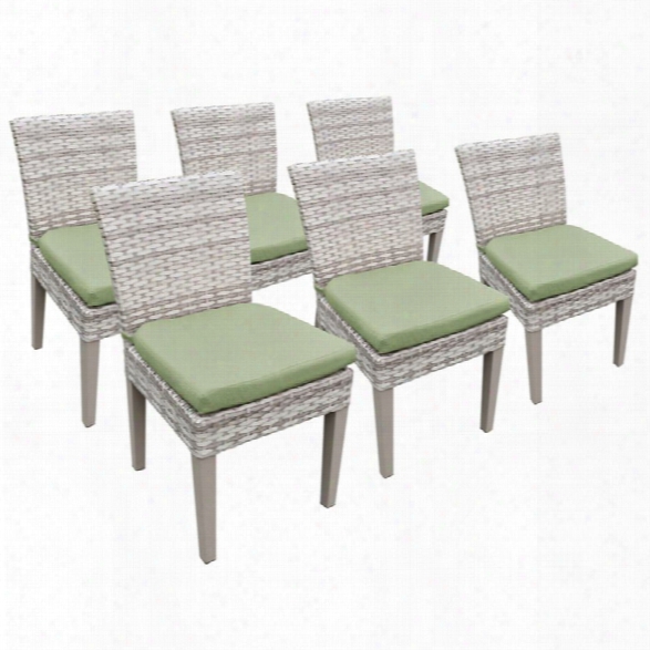 Tkc Fairmont Patio Dining Side Chair In Green (set Of 6)