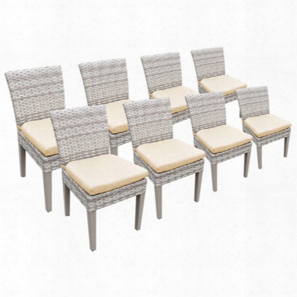 Tkc Fairmont Patio Dining Side Chair In Sesame (set Of 8)