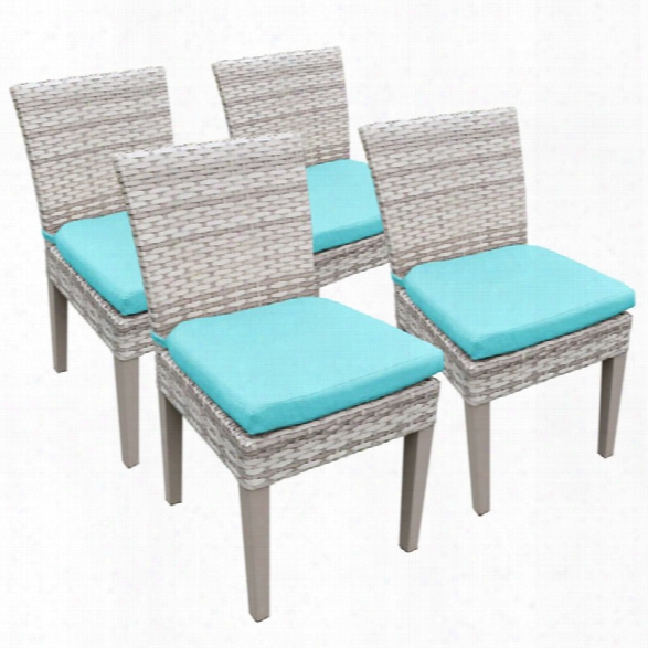 Tkc Fairmont Patio Dining Side Chair In Turquoise (set Of 4)