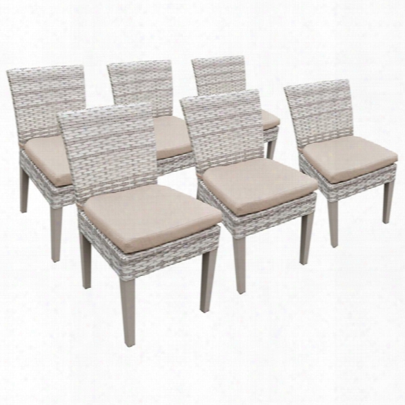 Tkc Fairmont Patio Dining Side Chair In Wheat (set Of 6)