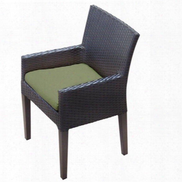 Tkc Napa Wicker Patio Arm Dining Chairs In Cilantro (set Of 2)