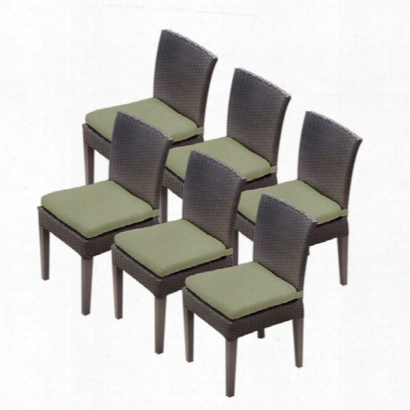 Tkc Napa Wicker Patio Dining Chairs In Cilantro (set Of 6)