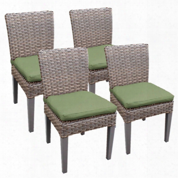 Tkc Oasis Patio Dining Side Chair In Green (set Of 4)