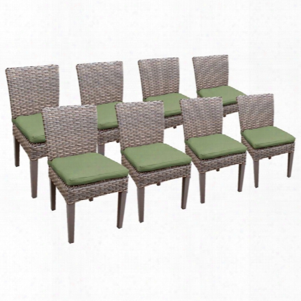 Tkc Oasis Patio Dining Side Chair In Green (set Of 8)