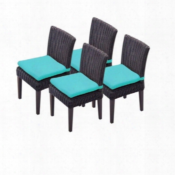 Tkc Venice Wicker Patio Dining Chairs In Aruba (set Of 4)