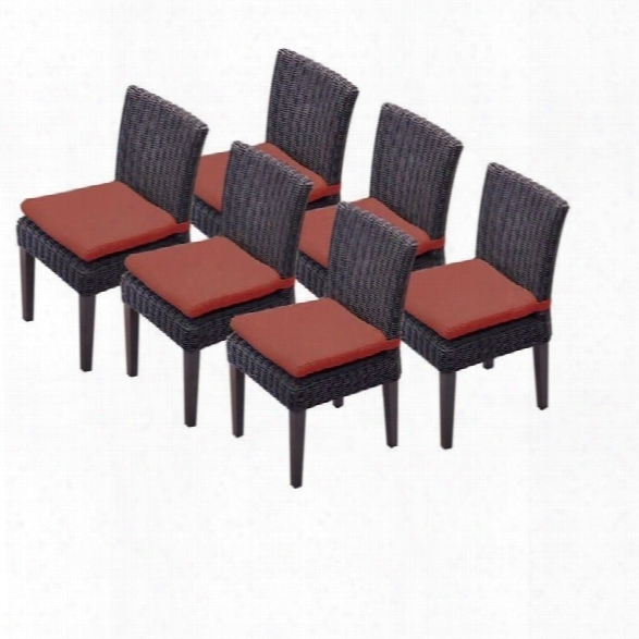 Tkc Venice Wicker Patio Dining Chairs In Terracotta (set Of 6)