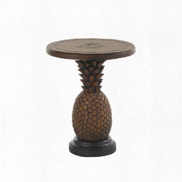 Tommy Bahama Alfresco Living Patio Pineapple Side Table In Brown