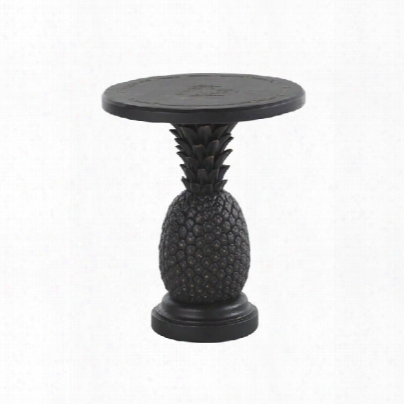 Tommy Bahama Alfresco Living Patio Pineapple Side Table In Ebony