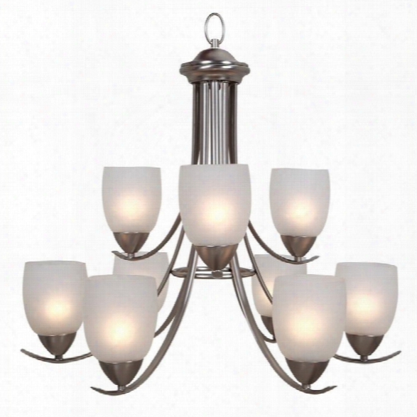 Yosemite Home Decor Mirror Lake 9 Lights Chandelier In Brushed Nickel