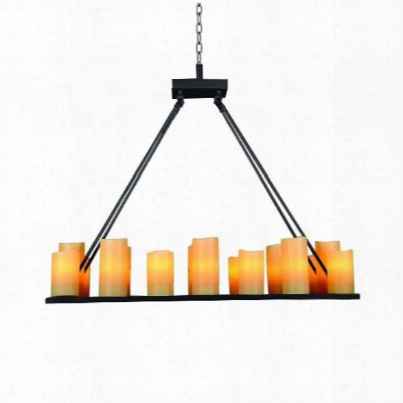 Yosemite Home Decor Mullein 16 Lights Chandelier In Iron Black