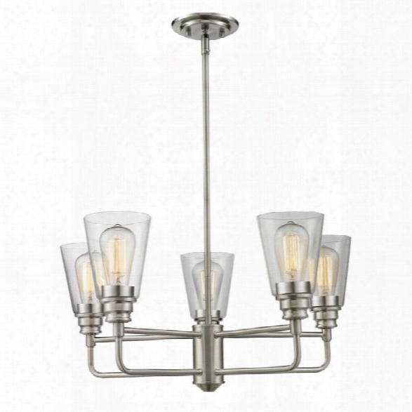 Z-lite Annora 5 Light Chandelier In Brushed Nickel