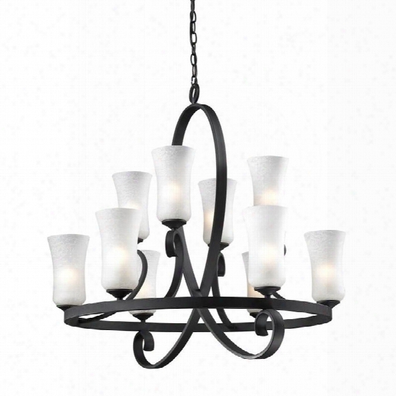 Z-lite Arshe 10 Light Chandelier In Cafe Bronze