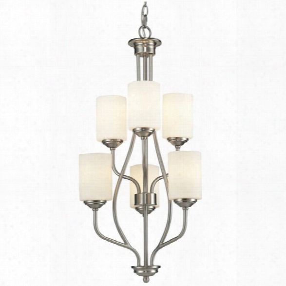 Z-lite Cardinal 6 Light Chandelier In Brushed Nickel