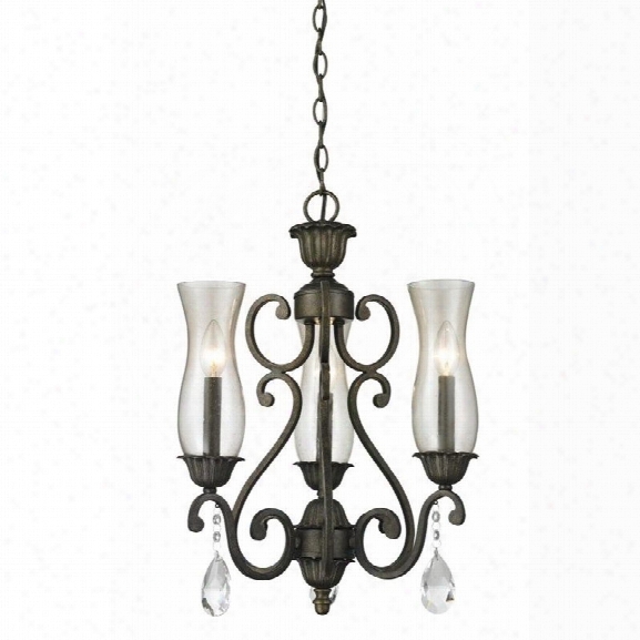 Z-lite Melina 3 Light Chandelier In Golden Bronze