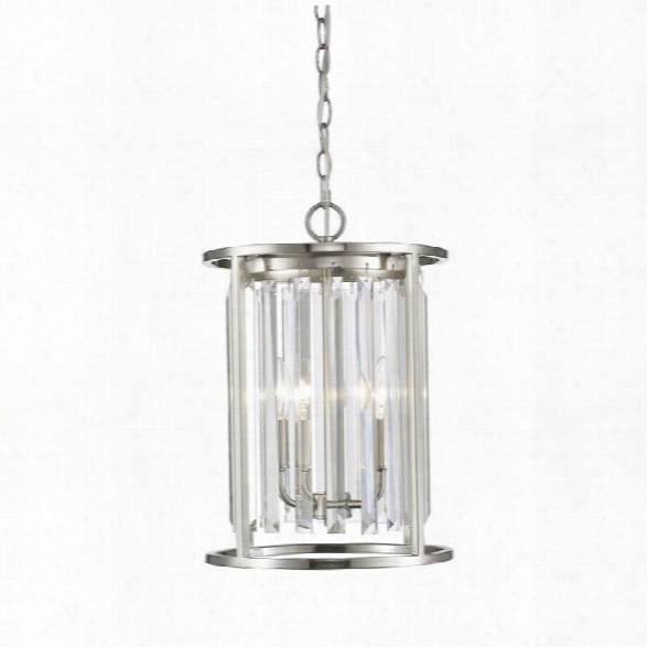 Z-lite Monarch 3 Light Chandelier In Brushed Nickel