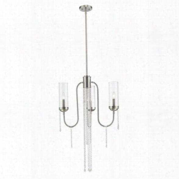 Z-lite Siena 3 Light Chandelier In Brushed Nickel