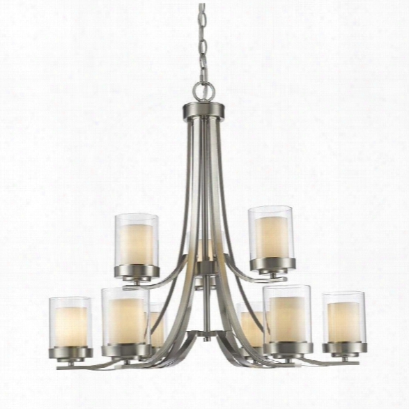 Z-lite Willow 9 Light Chandelier In Brushed Nickel