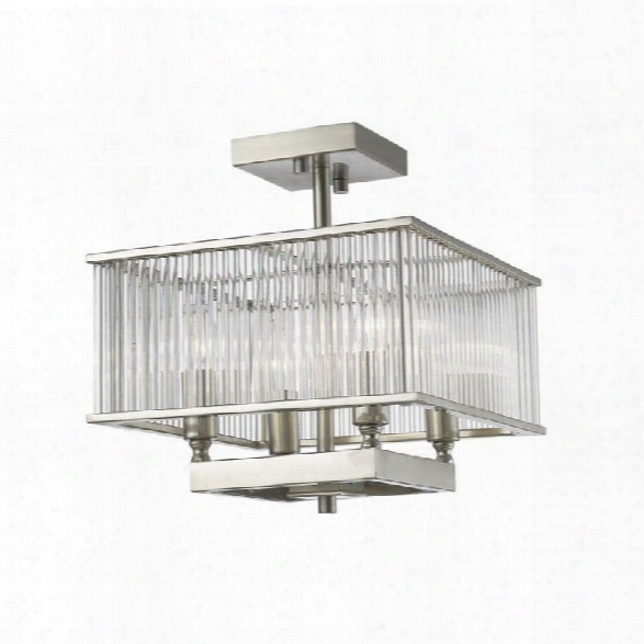 Z-lite Zalo 4 Light Semi Flush Mount In Brushed Nickel