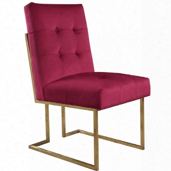 Abbyson Living Chapel Velvet Dining Chair In Rose