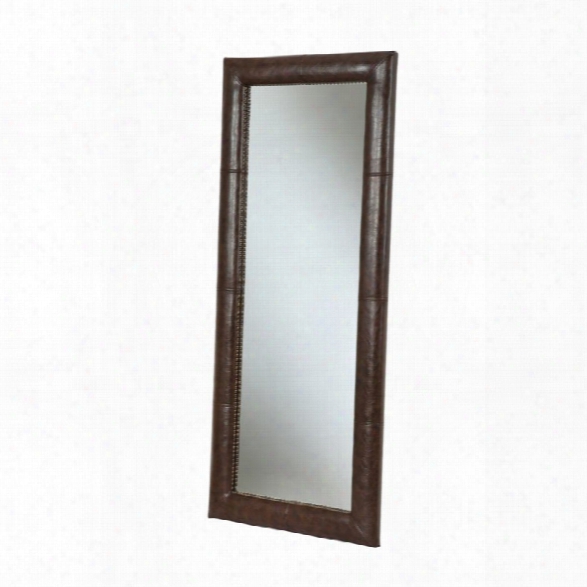 Abbyson Livijg Rapton Bonded Leather Floor Mirror I Nbrown