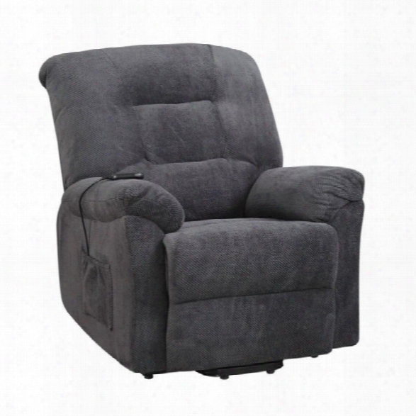 Coaster Power Lift Recliner In Charcoal