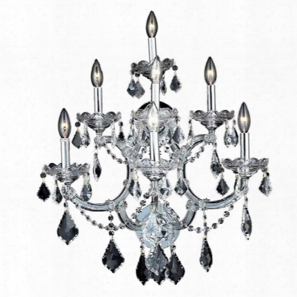 Elegant Lighting Maria Theresa 27 7 Light Spectra Crystal Wall Sconce