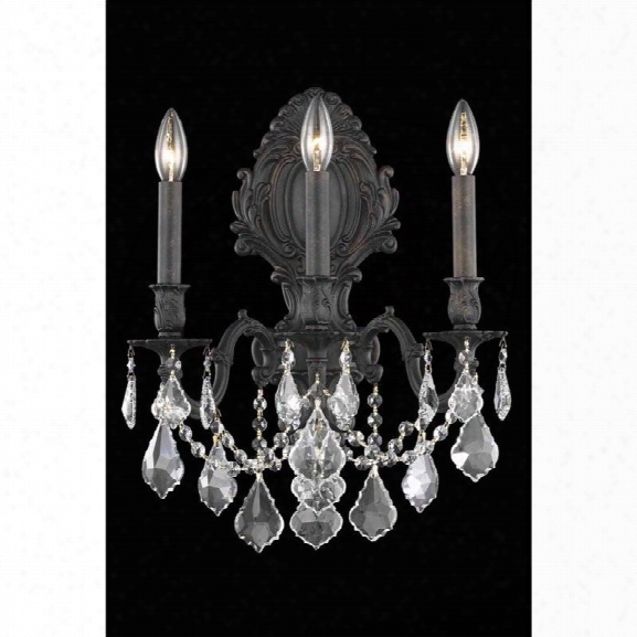 Elegant Lighting Monarch 14 3 Light Spectra Crystal Wall Sconce