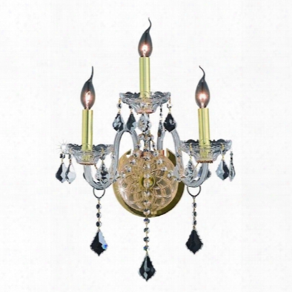 Elegant Lighting Verona 14 3 Light Elements Crystal Wall Sconce