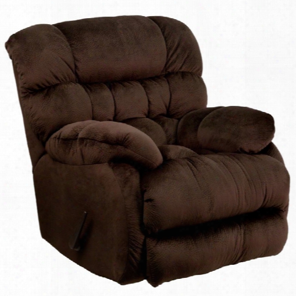 Flash Furniture Sharpei Microfiber Rocker Recliner In Chocolate