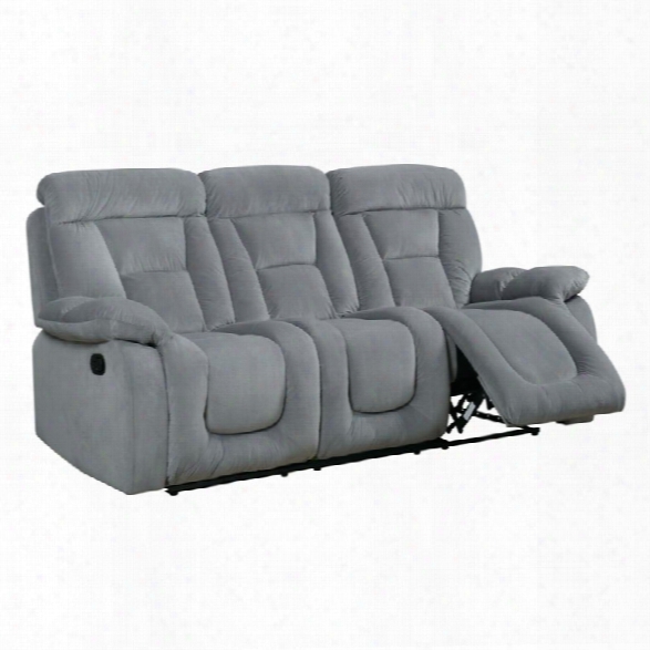 Furniture Of America Boyce Upholstered Reclining Sofa In Gray