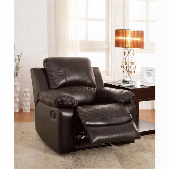 Furniture Of America Gegorian Leather Recliner In Brown